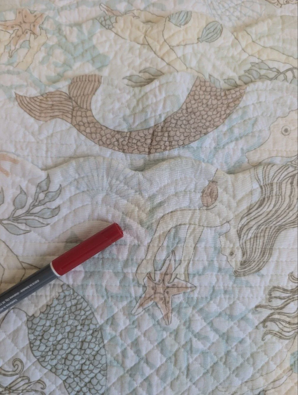 C&F Home Mystic Echoes Cotton Placemat 6pc Set Coastal Mermaid Beach Decor